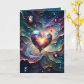 Carte Cœur galactique de l'univers (Fleur jaune)