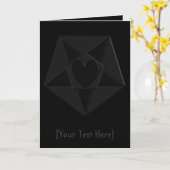 Carte Coeur Gothique & Pentathing Star (Fleur jaune)