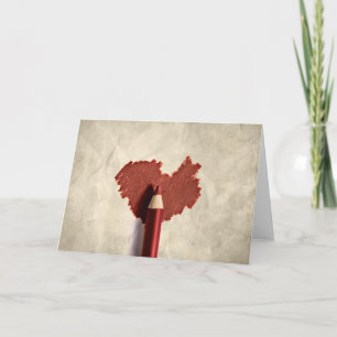 Carte Cœur griffonné esquissé