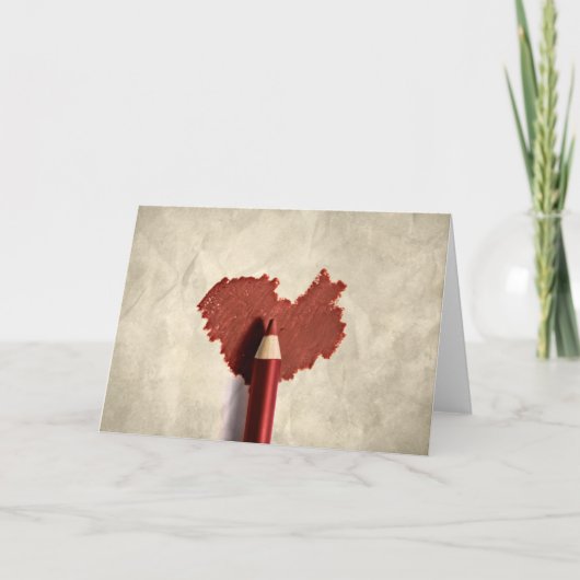 Carte Cœur griffonné esquissé (Devant)