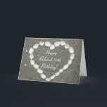 Carte coeur Happy Belated 50th Birthday Seashell<br><div class="desc">add text or upload your oimage</div>