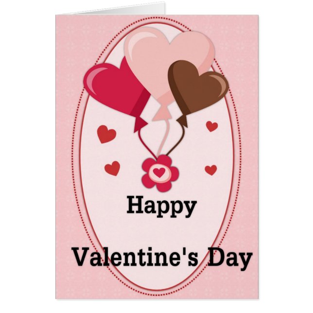 Carte Coeur Heureuse Sainte-Valentin (Devant)