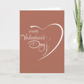 Carte Coeur Heureuse Sainte-Valentin personnalisé (Devant)