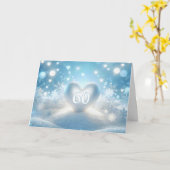 Carte Coeur hivernal du 60e anniversaire (Fleur jaune)