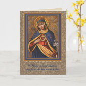 Carte Coeur immaculé de la Sainte Vierge Marie (Fleur jaune)