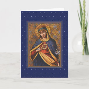Carte Coeur immaculé de la Sainte Vierge Marie Catholiqu