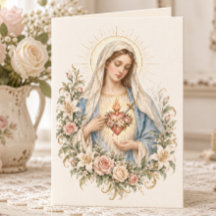 Cœur Immaculé de Marie Floral Catholique Vintage