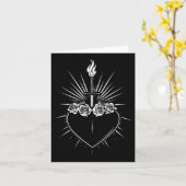 Carte Cœur Immaculé de Marie Hommes Femmes Catholique Vi (Fleur jaune)