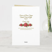 Carte Coeur immaculé de Marie Vierge Marie (Dos)