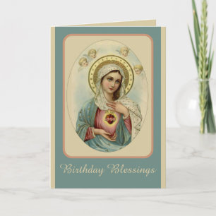 Carte Cœur immaculé de Marie Vierge Marie bienheureuse