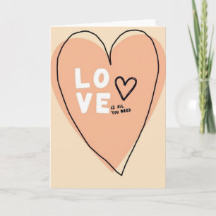 Carte cœur Love Is All You Need