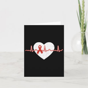 Carte Coeur Maladie Mois tenues Rouge Jour Coeur Ruban 2