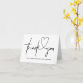 Carte Coeur Mariage noir et blanc (Fleur jaune)