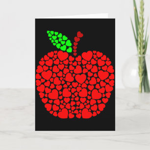 Carte Cœur Mignon Apple Rouge Hommes Femmes Drôle Saint-