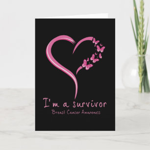 Carte Coeur mignon Je suis un survivant Conscience du ca