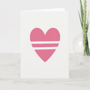 Carte cœur minimaliste ligné