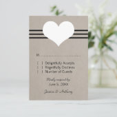 Carte Coeur moderne, Beige (Debout devant)