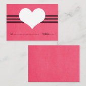 Carte Coeur Moderne, Rose (Devant / Derrière)