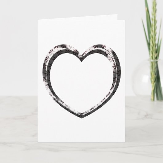 Carte Coeur motif personnalisé (Devant)