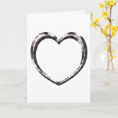 Carte Coeur motif personnalisé (Fleur jaune)