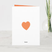 Carte Cœur orange drôle Donald Trump | Saint-Valentin (Dos)