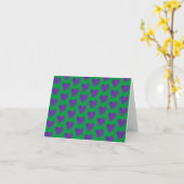 Carte Cœur Pailleté Vert (Fleur jaune)