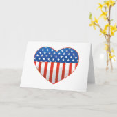 Carte Coeur patriotique (Fleur jaune)