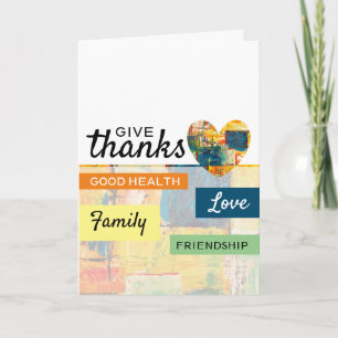 Carte Coeur peint, Thanksgiving