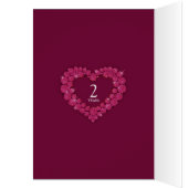 Carte coeur photo du 2e anniversaire du mariage Ga (Intérieur (Gauche))