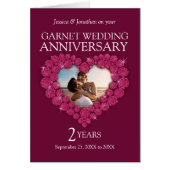 Carte coeur photo du 2e anniversaire du mariage Ga (Devant)