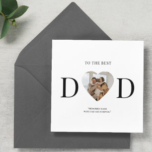 Carte Coeur photo personnalisé meilleur papa Fête des