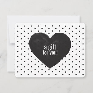 Carte cœur polka