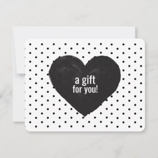 Carte cœur polka
