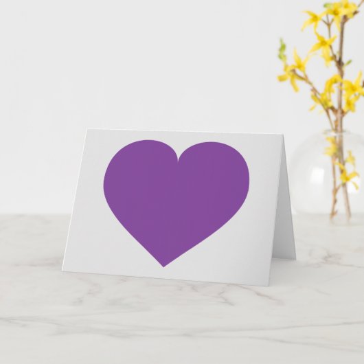 Carte Coeur pourpre (Fleur jaune)