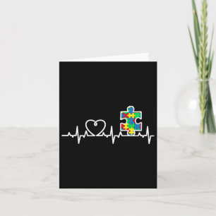Carte Coeur Puzzle pièce Heart beat Cool Sensibilisation