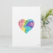 Carte Coeur Rainbow Swirl (Debout devant)