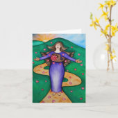 Carte Coeur reconnaissant (Fleur jaune)