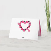 Carte Cœur romantique Fleurs roses (Dos)