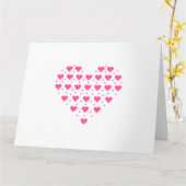 Carte Cœur rose (Fleur jaune)