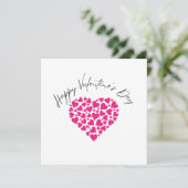 Carte Coeur rose Heureuse Sainte-Valentin (Debout devant)