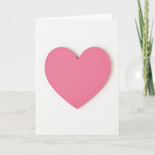 Carte Cœur Rose Lisse Minimaliste