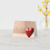 Carte Coeur rouge. (Fleur jaune)