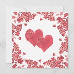 Carte cœur rouge amour Saint-Valentin