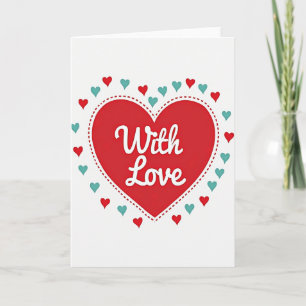 Carte Cœur Rouge Avec Amour