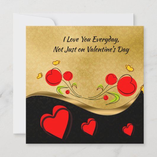 Carte Cœur rouge de la Saint-Valentin (Devant)