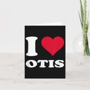 Carte Cœur rouge Je t'aime Otis