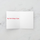 Carte Cœur rouge Joyeuse Saint-Valentin (Intérieur)