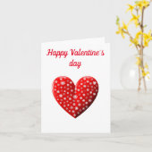 Carte Cœur rouge Joyeuse Saint-Valentin (Fleur jaune)