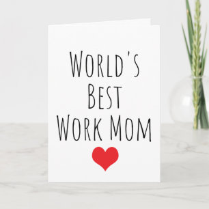 Carte Cœur Rouge Meilleure Maman au Travail au Monde