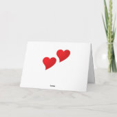 Carte Coeur rouge mignon amour couple minimaliste élégan (Dos)